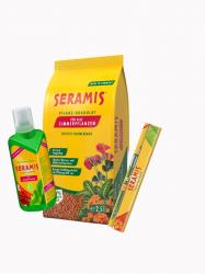 Seramis Zimmerpflanzen- Granulat + Vital Blühpflanzen + Gießanzeiger